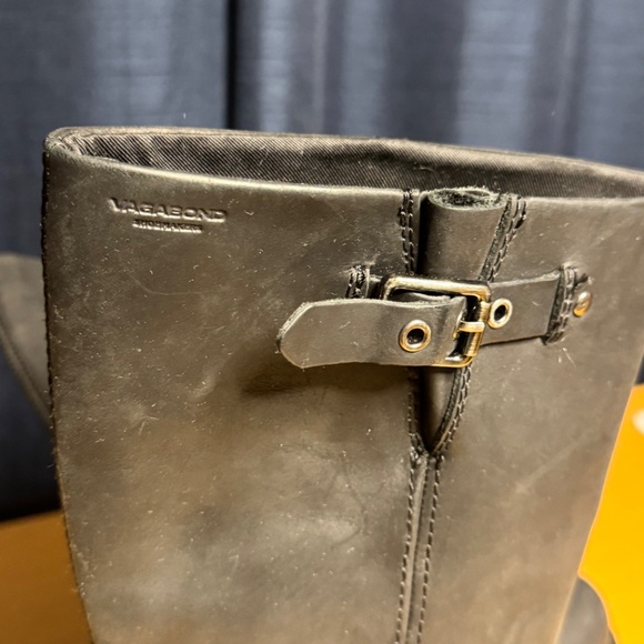 Vagabond Black Cosmo 2.0 Leather Lug Sole Tall Boot - Picture 6 of 11